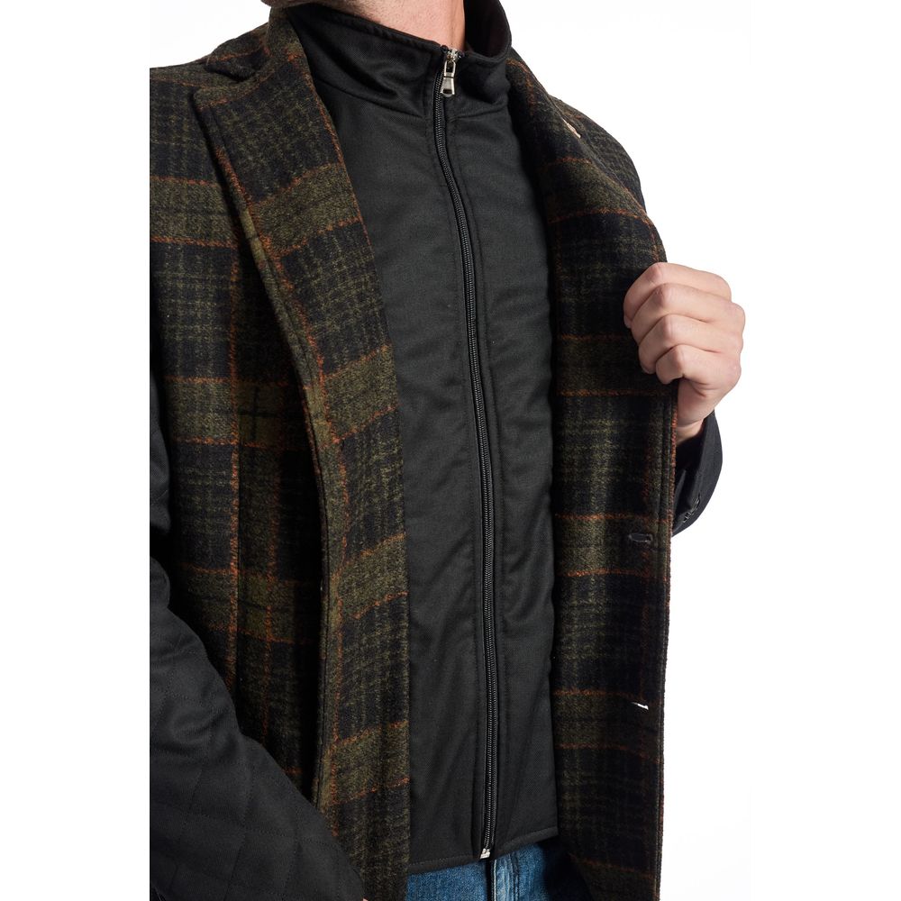 Roberto Pepe Luxury Brown Wool Jacket for Men