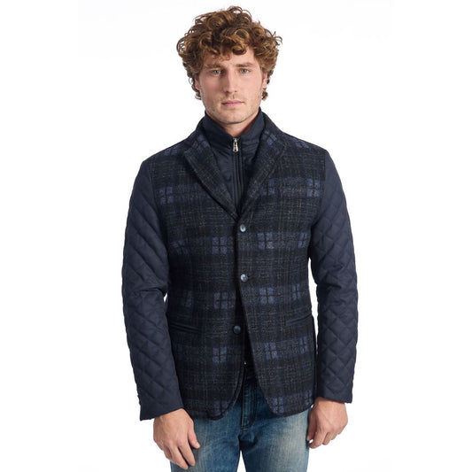 Roberto Pepe Luxury Blaue Herren-Wolljacke