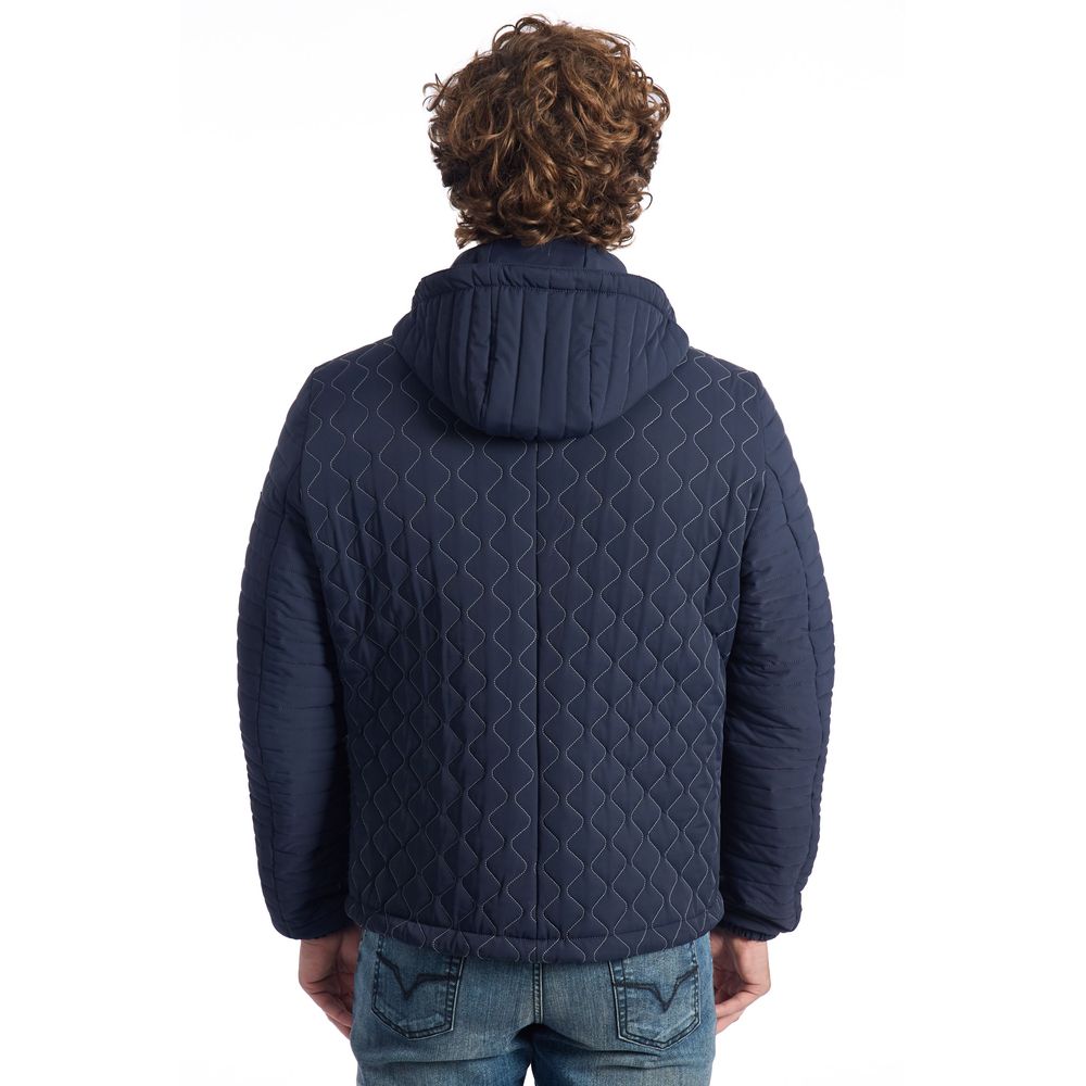 Roberto Pepe Luxury Blue Polyamide Men's Jacket