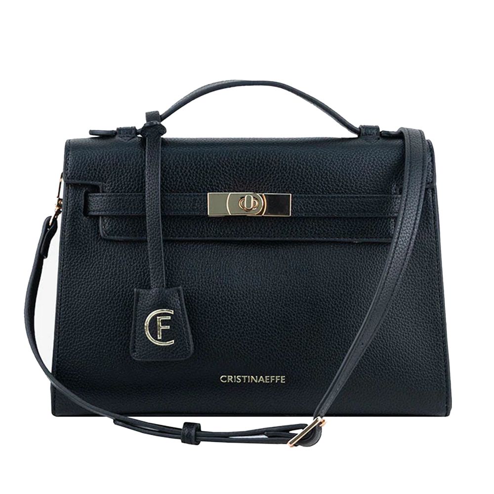 CRISTINAEFFE Schwarze Kunstleder Damen Crossbody Tasche