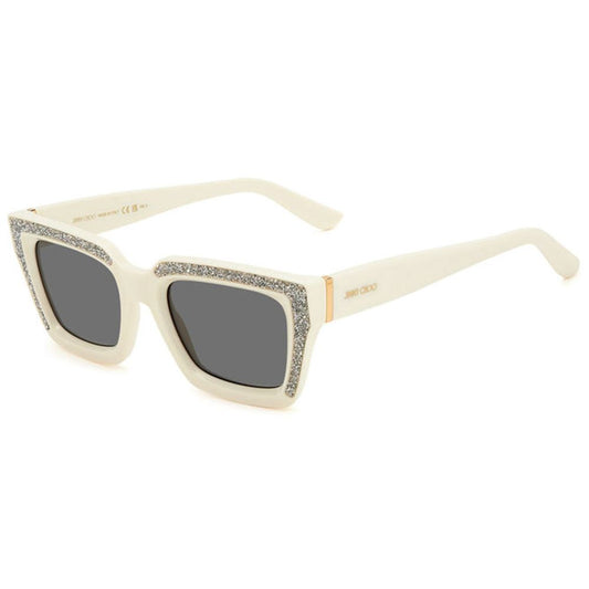 Jimmy Choo Weiße Kunstharz-Sonnenbrille