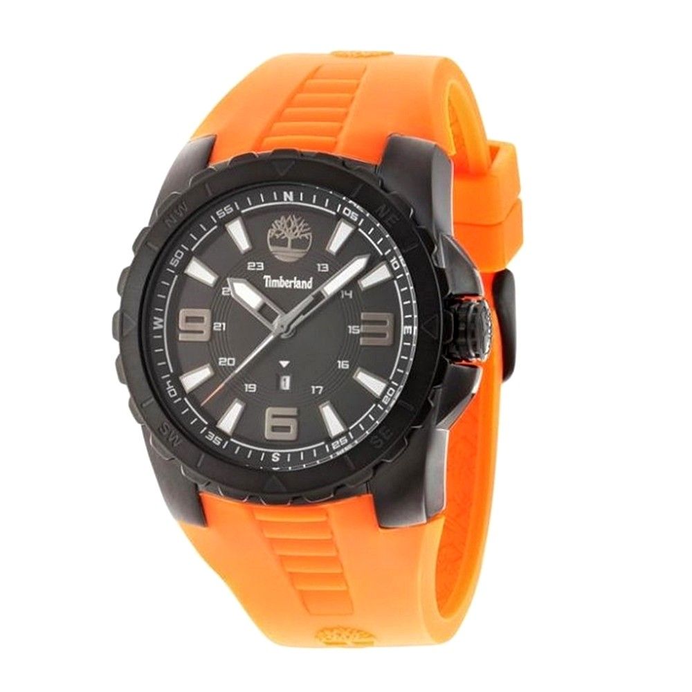 Timberland Orangefarbene Silikonuhr