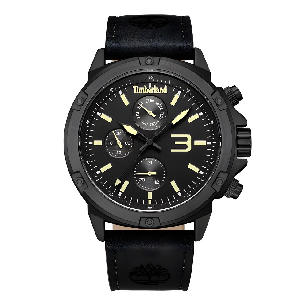 Timberland Schwarze Lederuhr