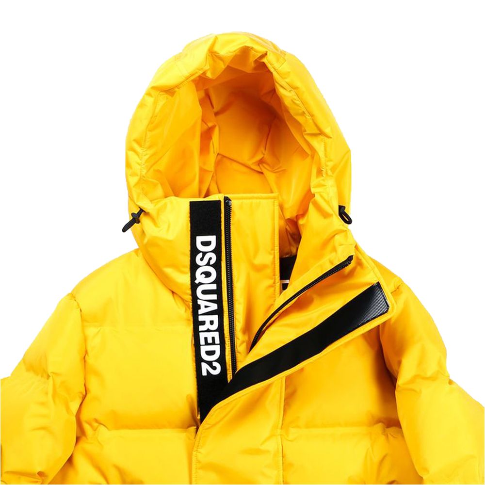 Dsquared² Gelbe Nylon Herrenjacke