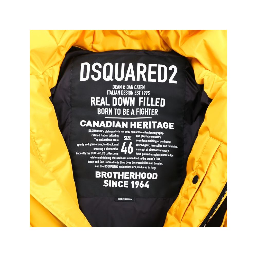 Dsquared² Gelbe Nylon Herrenjacke