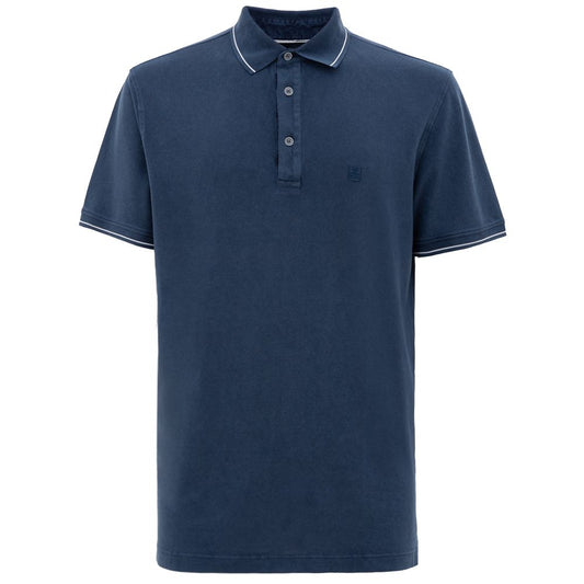 Corneliani Marineblaues Baumwoll-Poloshirt