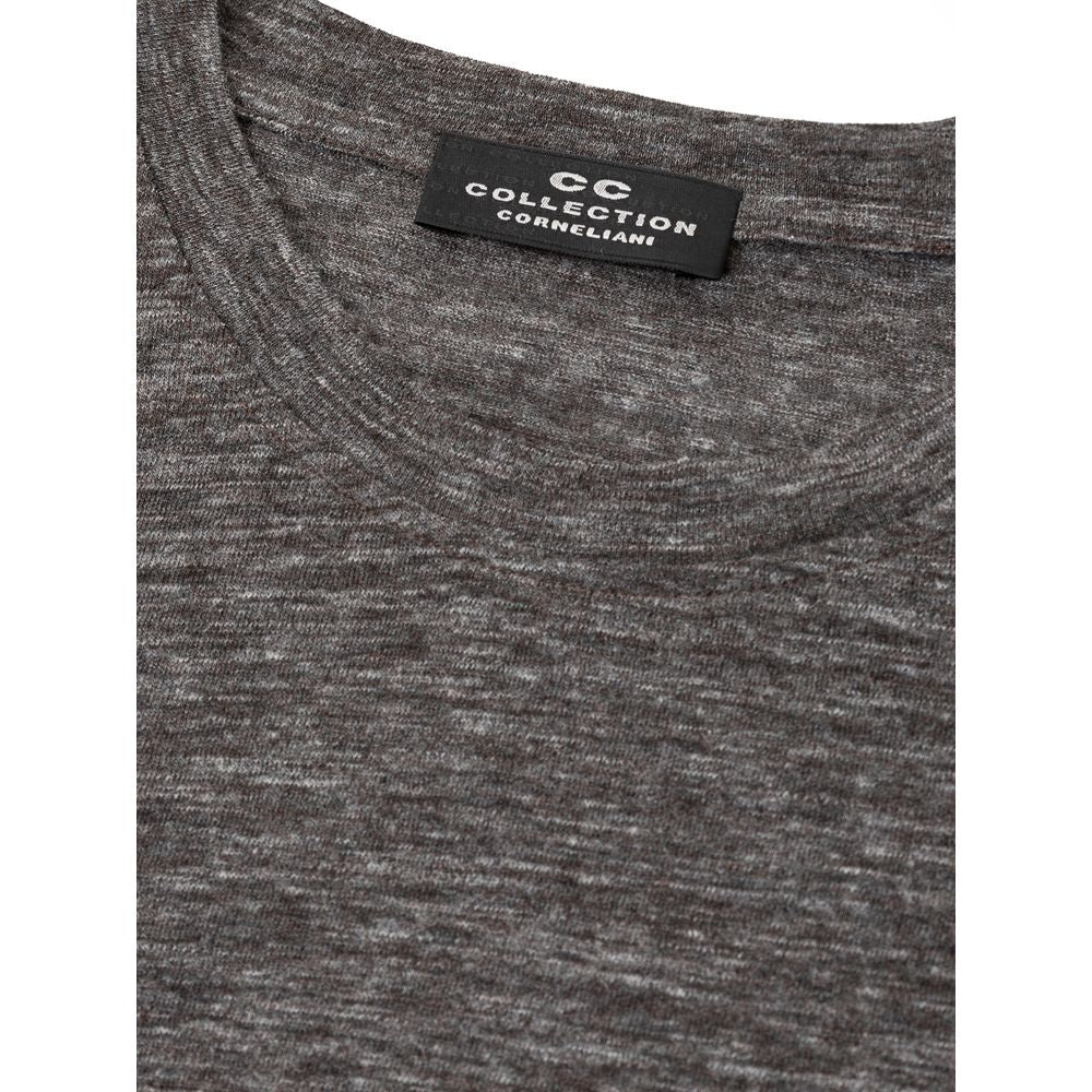 Corneliani T-shirt in grey wool