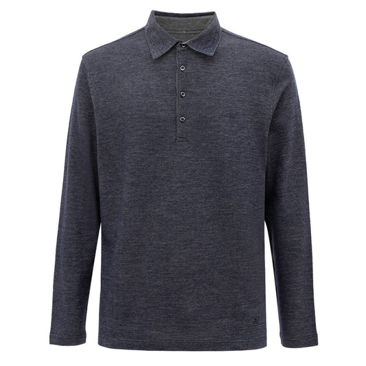 Corneliani Polohemd aus blauer Wolle