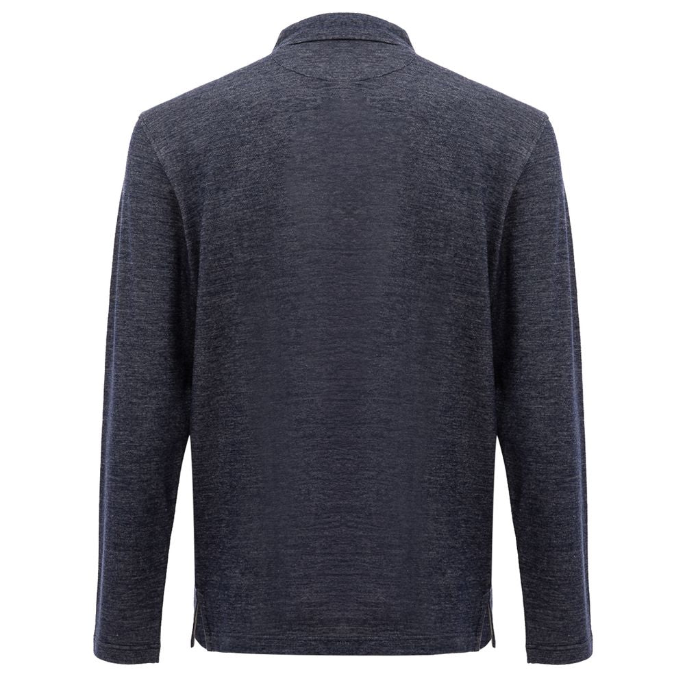 Corneliani Polohemd aus blauer Wolle