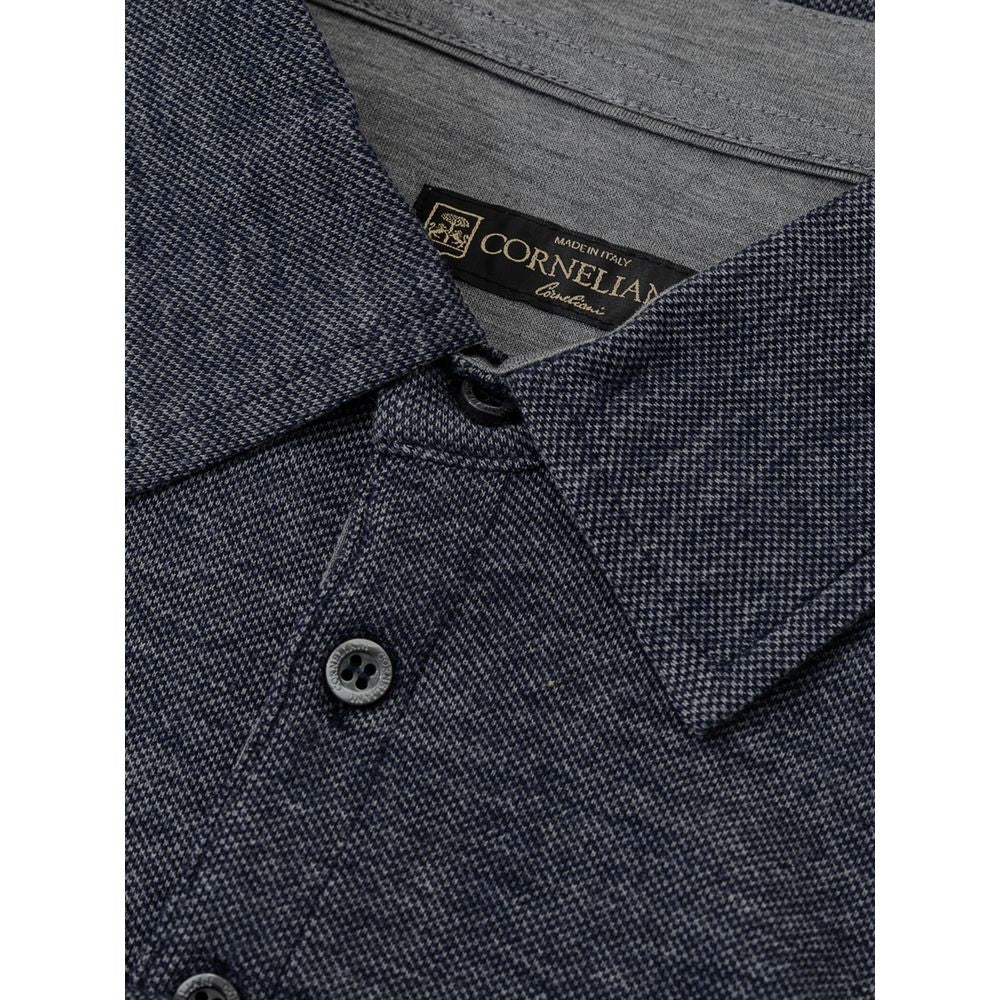 Corneliani Polohemd aus blauer Wolle