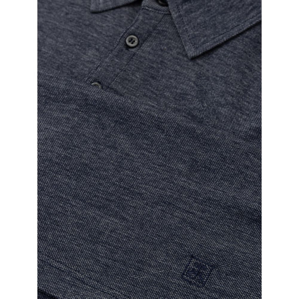 Corneliani Polohemd aus blauer Wolle