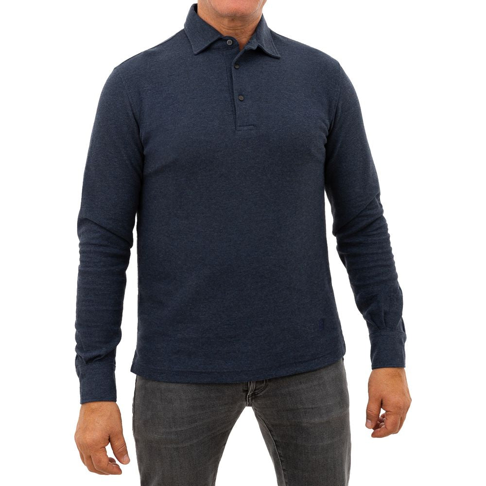 Corneliani Blaues Baumwoll-Poloshirt