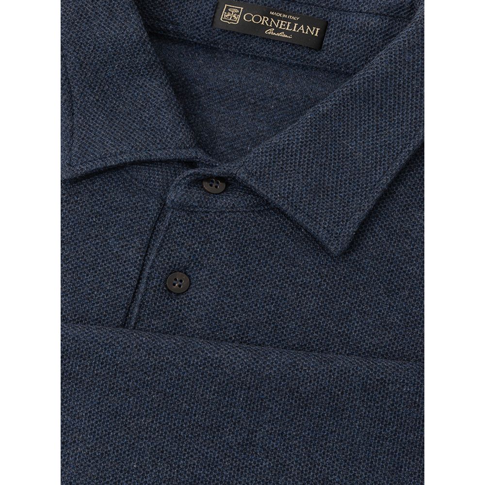 Corneliani Blaues Baumwoll-Poloshirt