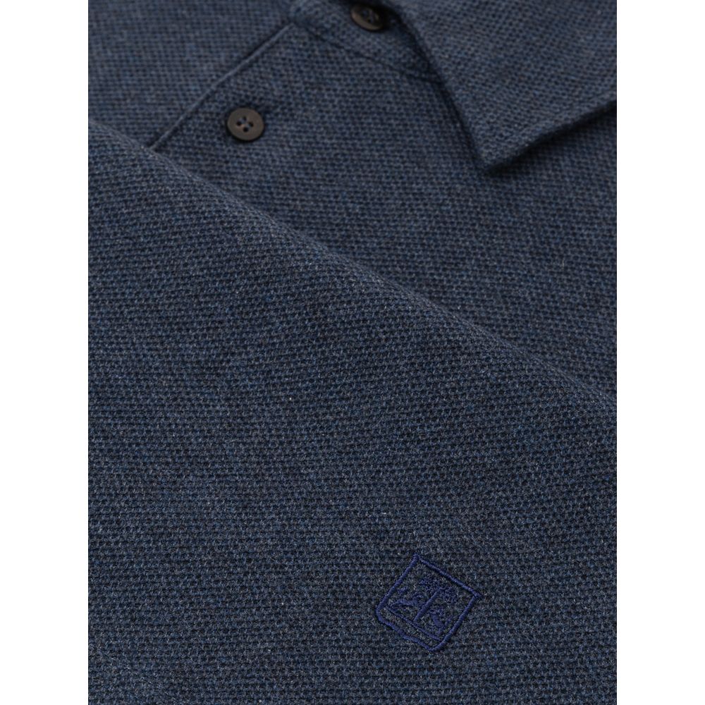 Corneliani Blaues Baumwoll-Poloshirt