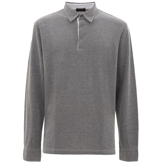 Corneliani Graues Baumwoll-Poloshirt