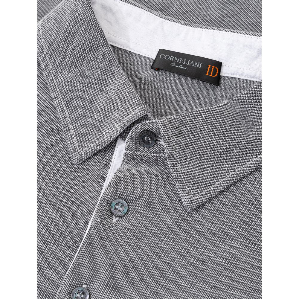 Corneliani Graues Baumwoll-Poloshirt