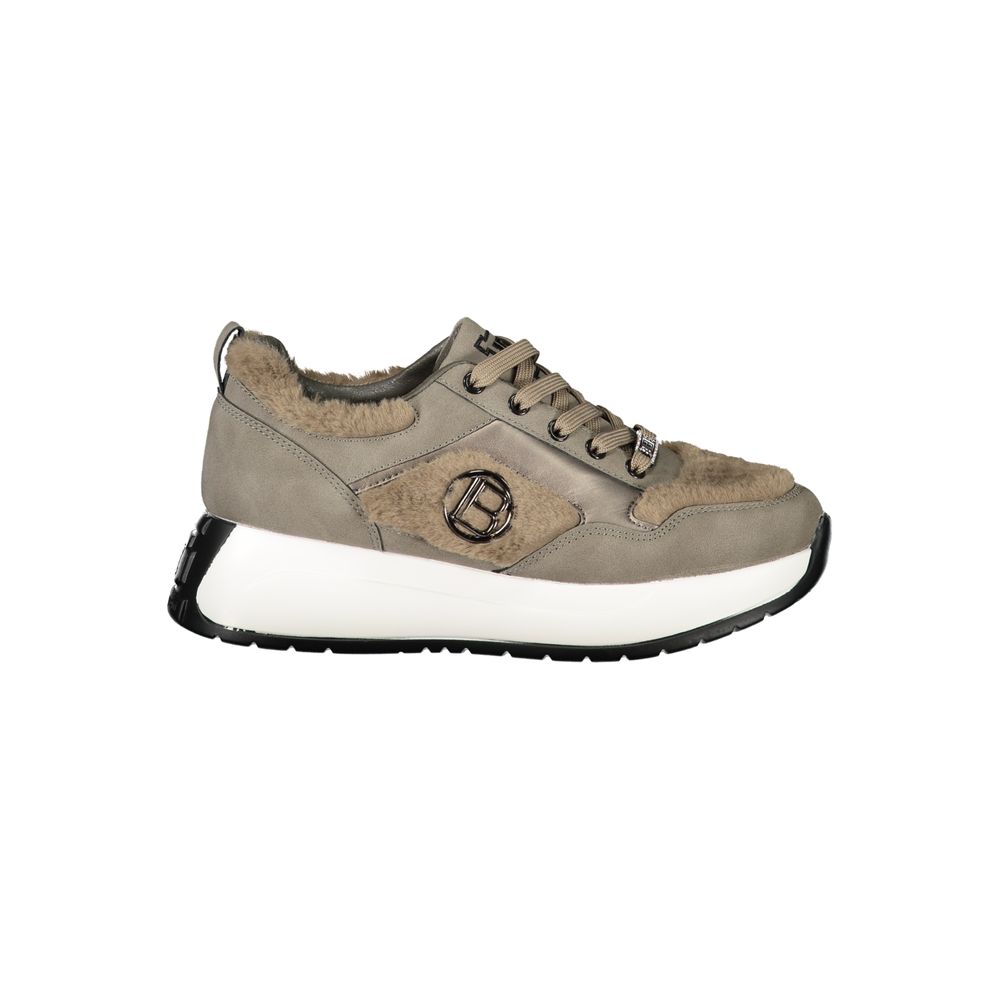 Laura Biagiotti Graue Polyethylen Damen Sneaker