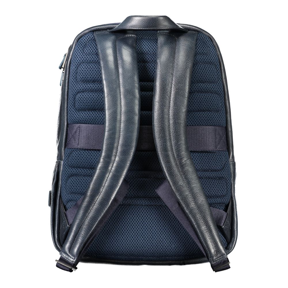 Piquadro Blauer Leder-Rucksack für Männer