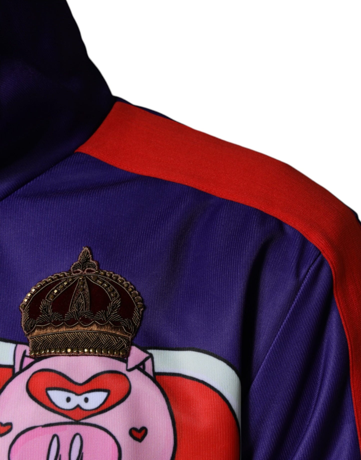 Dolce &amp; Gabbana Purple YEAR OF THE PIG Full Zip Bomber Jacket