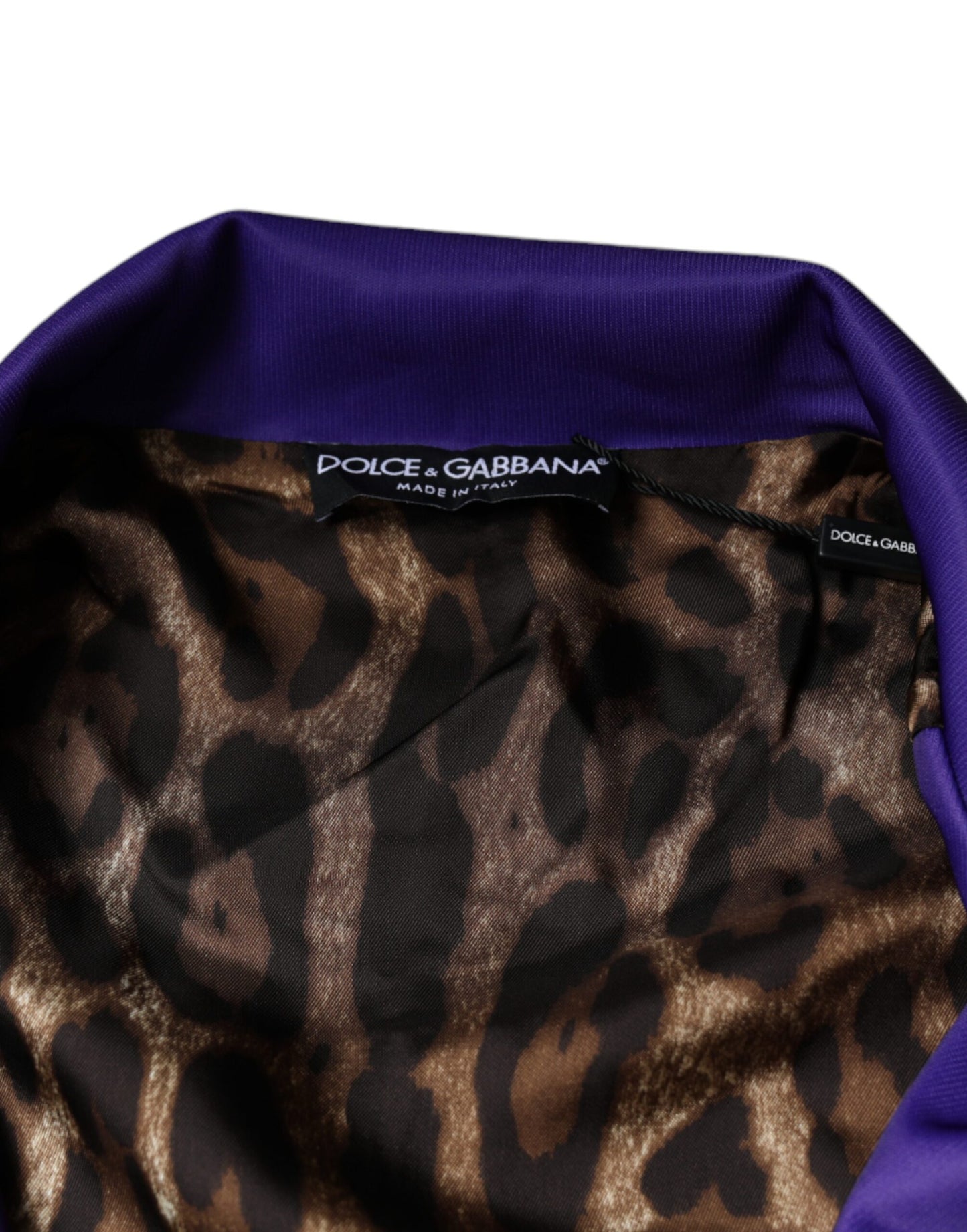 Dolce &amp; Gabbana Purple YEAR OF THE PIG Full Zip Bomber Jacket