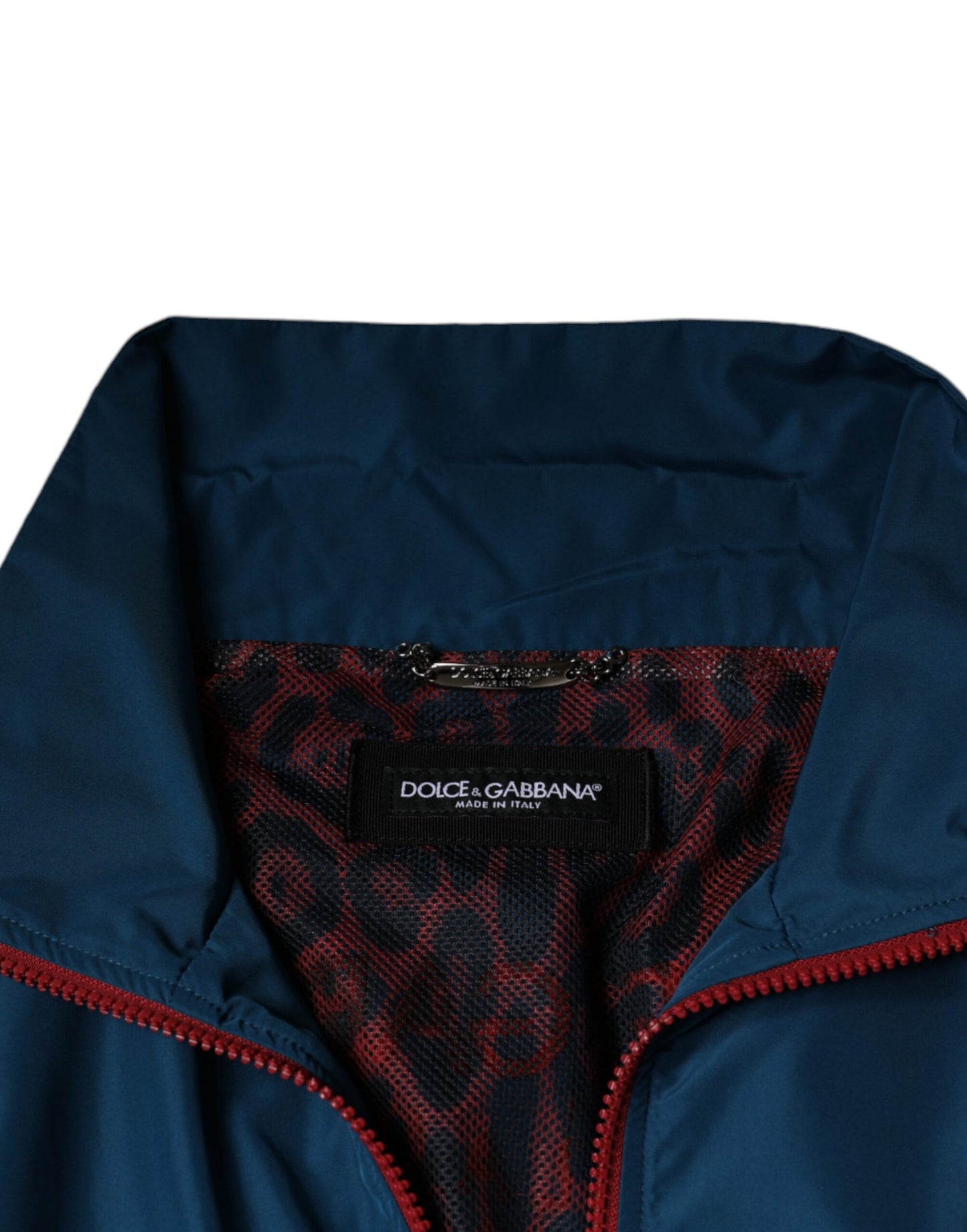 Dolce & Gabbana Multicolor Polyester Jacke mit durchgehendem Reißverschluss