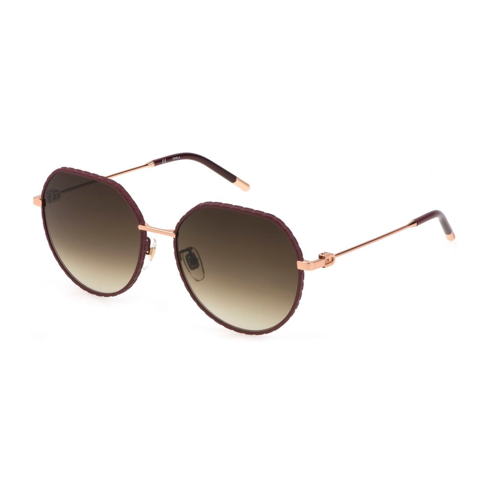 Furla Braune Metall-Sonnenbrille