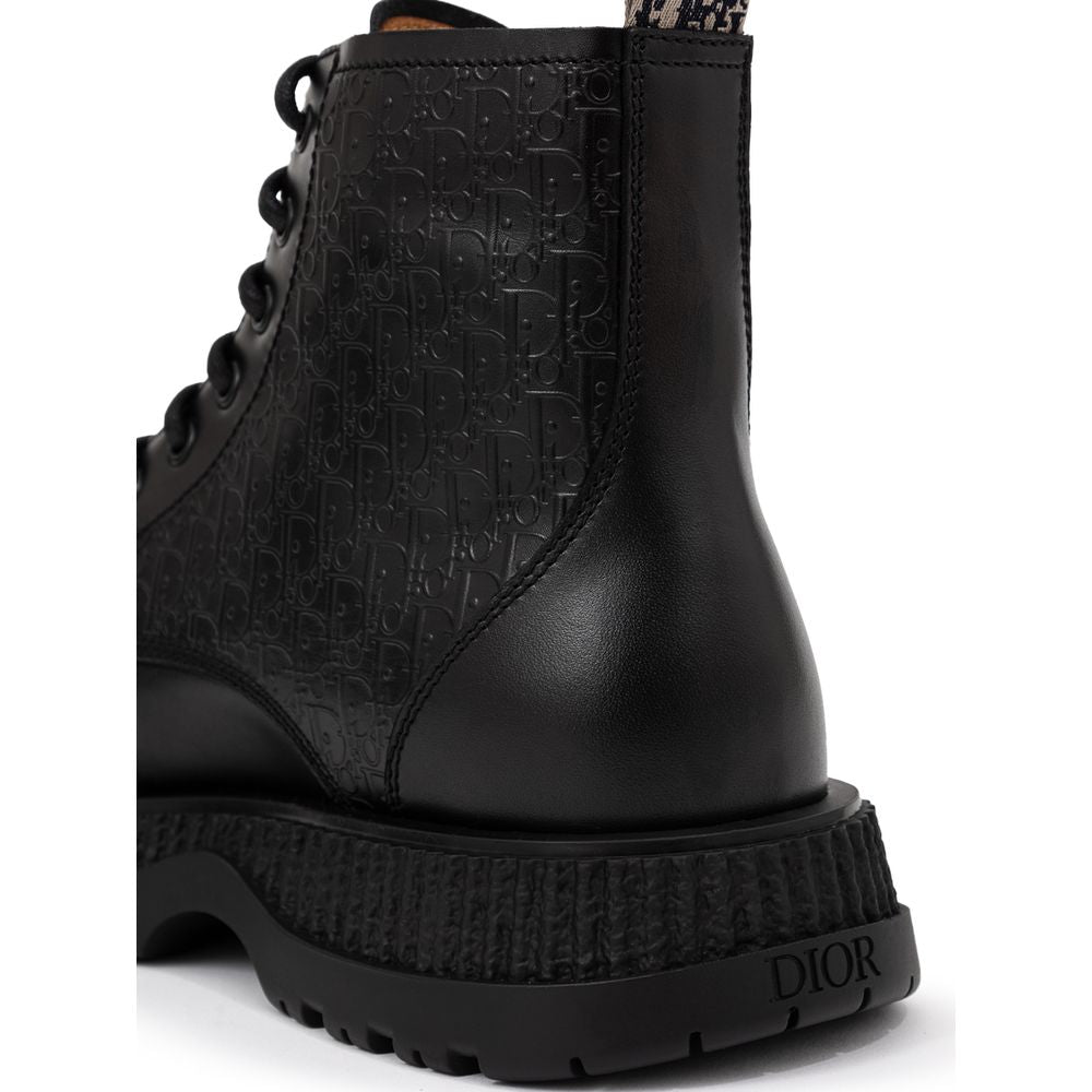 Dior Schwarzer Lederstiefel