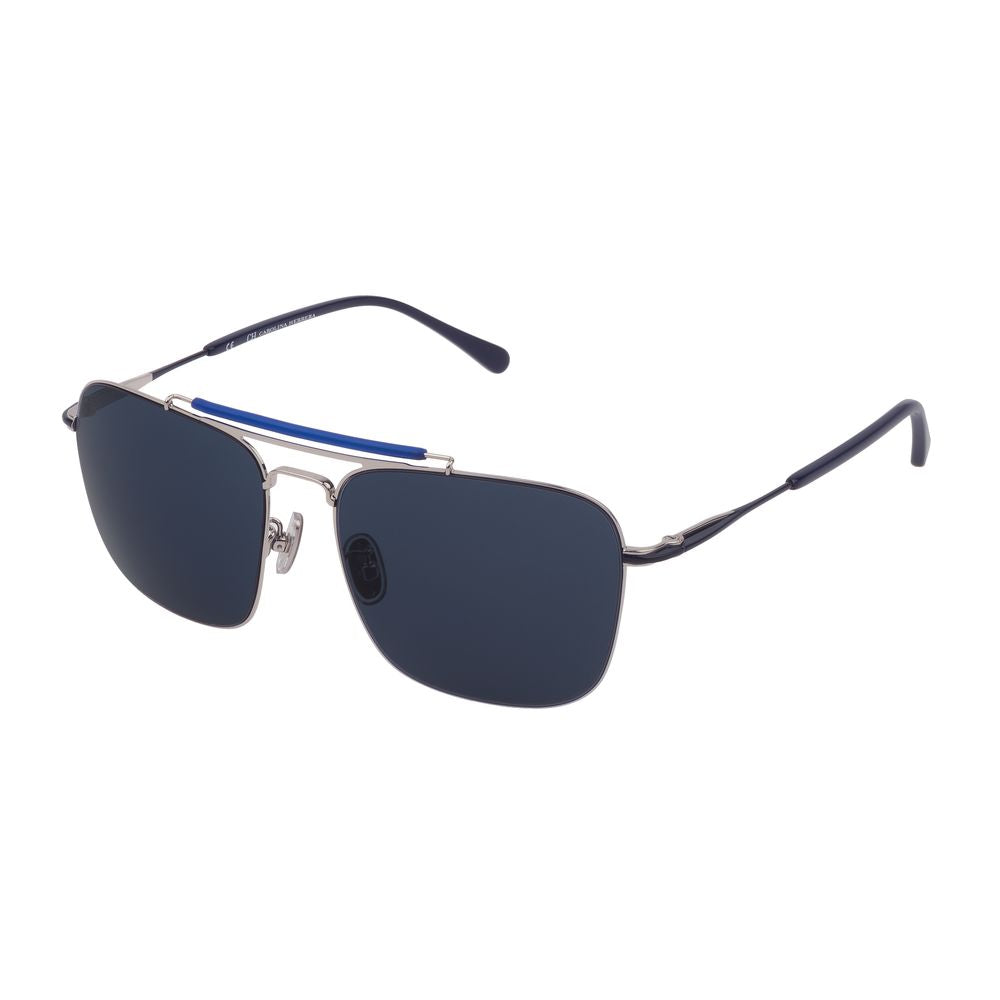 Carolina Herrera Silberne Metall-Sonnenbrille