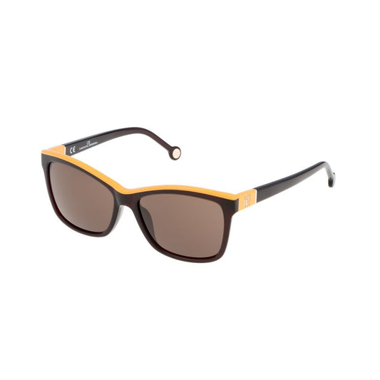 Carolina Herrera Brown Acetate Sunglasses