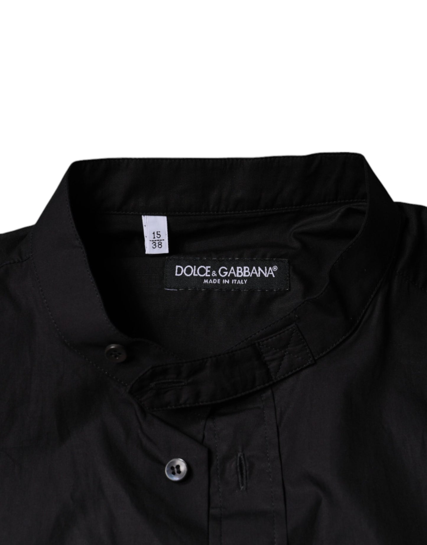 Dolce & Gabbana Schwarzes Button Down Hemd aus Baumwolle für Männer