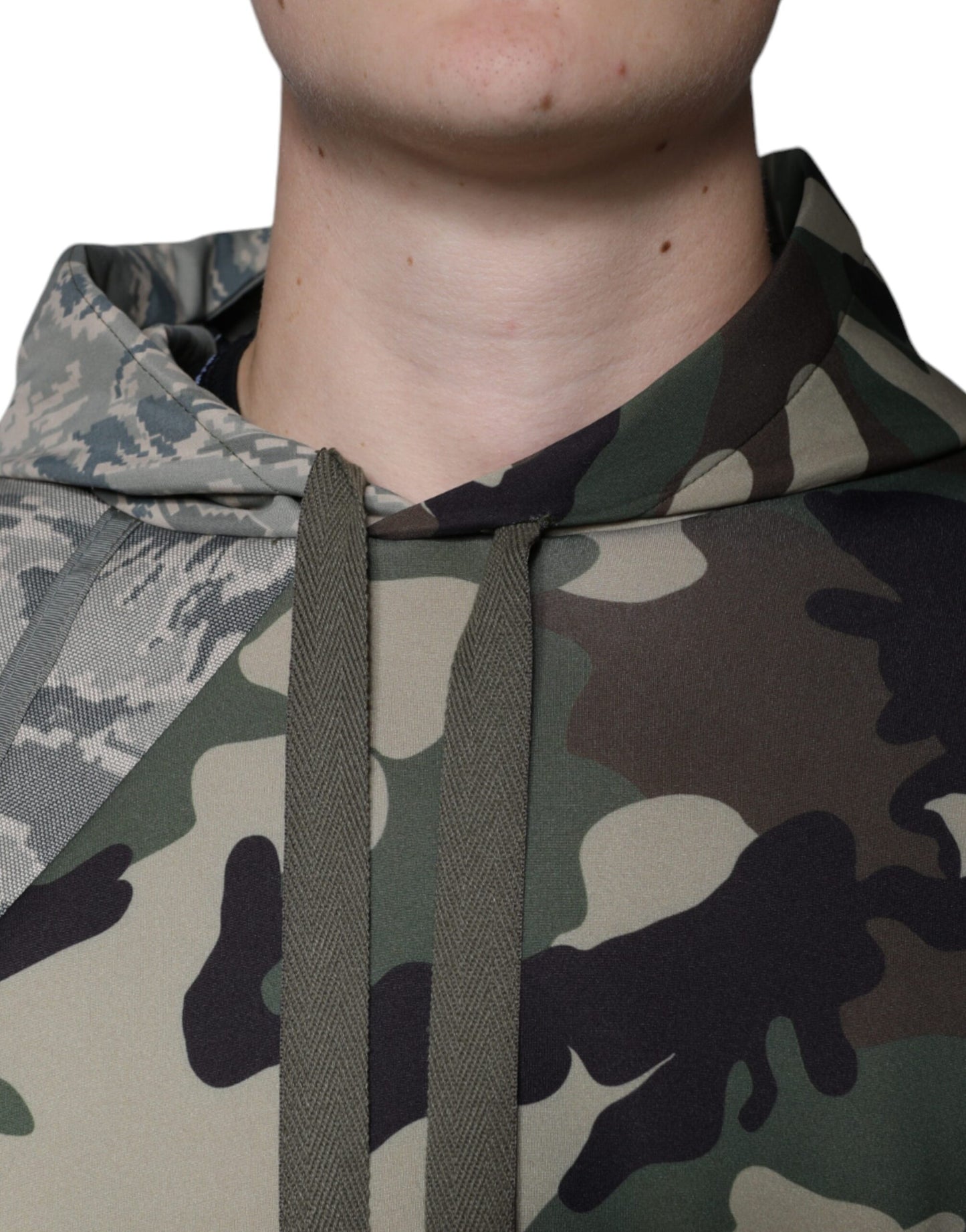 Dolce & Gabbana Multicolor Camouflage Sweatshirt mit Kapuze Pullover