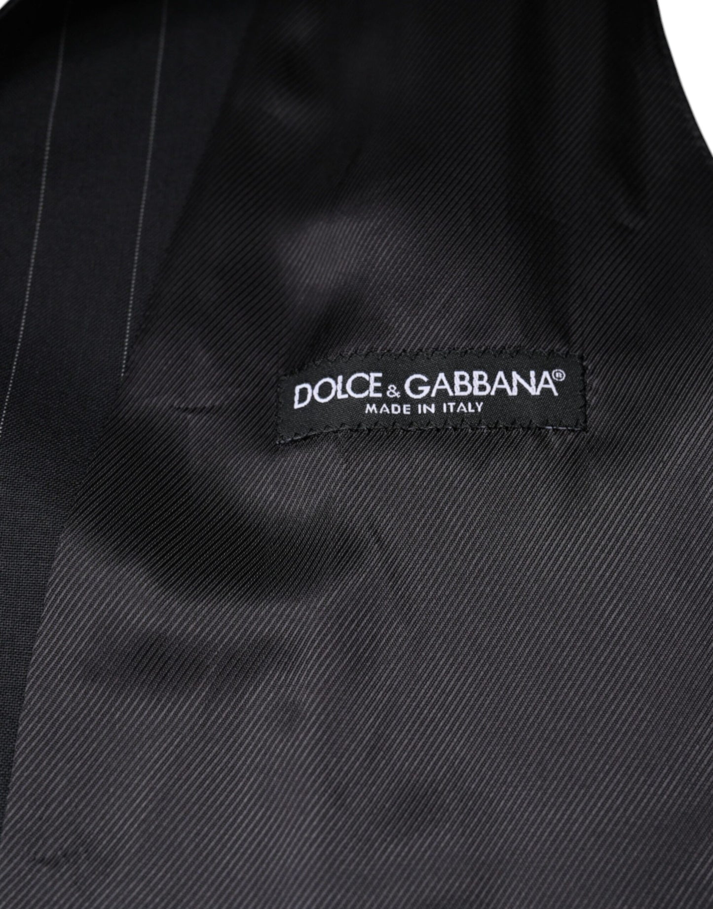 Dolce & Gabbana Schwarze Lederweste Kleid Formelle Weste