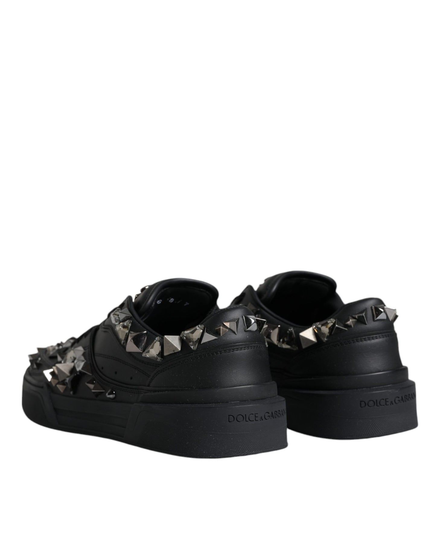 Dolce & Gabbana Schwarz Nieten Low Top Männer Turnschuhe Schuhe