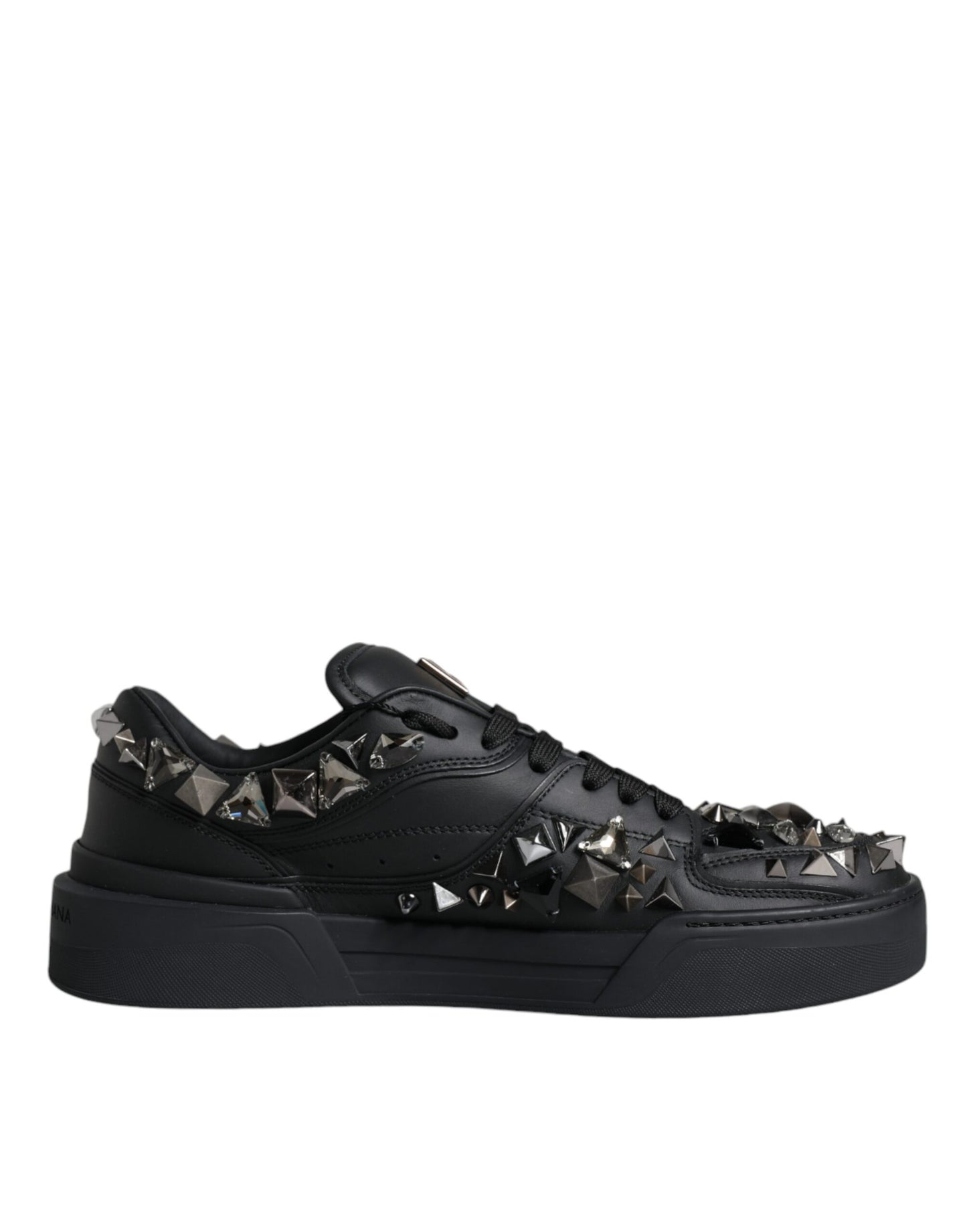 Dolce & Gabbana Schwarz Nieten Low Top Männer Turnschuhe Schuhe