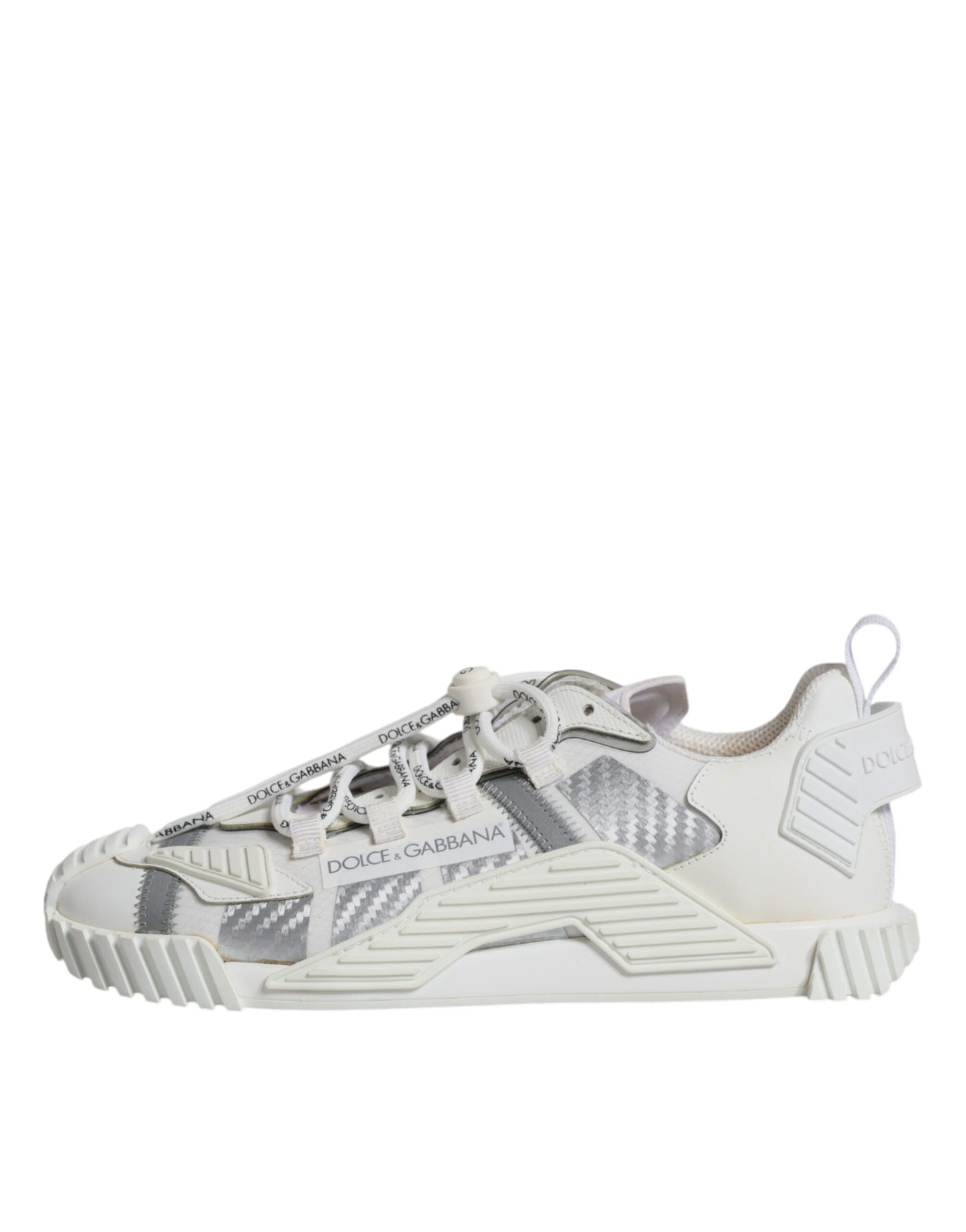 Dolce & Gabbana Weiß Lace Up Low Top NS1 Turnschuhe Schuhe