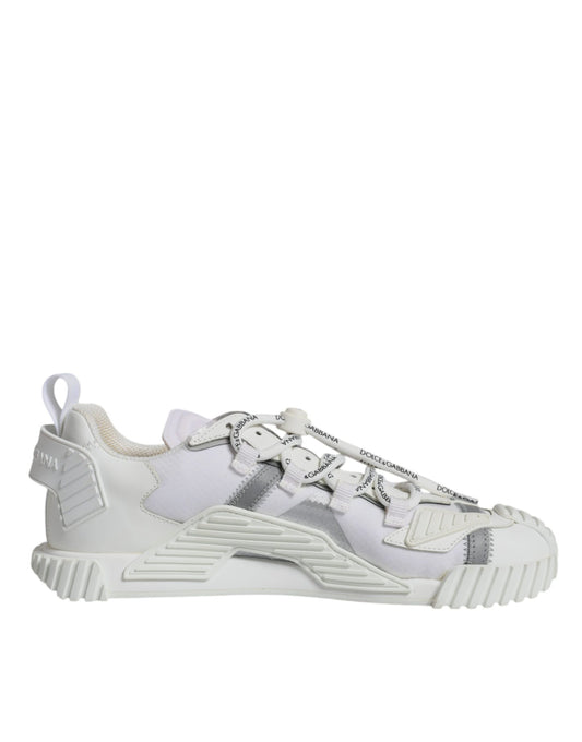 Dolce & Gabbana Weiß Lace Up Low Top NS1 Turnschuhe Schuhe