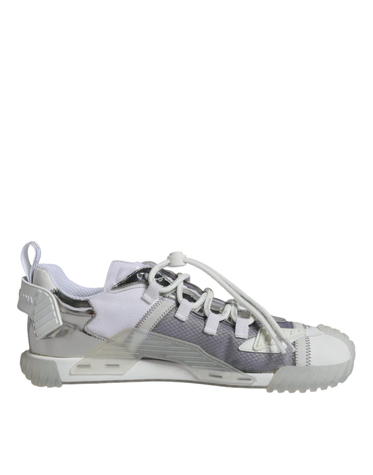 Dolce & Gabbana Weiß Silber Low Top NS1 Turnschuhe Schuhe