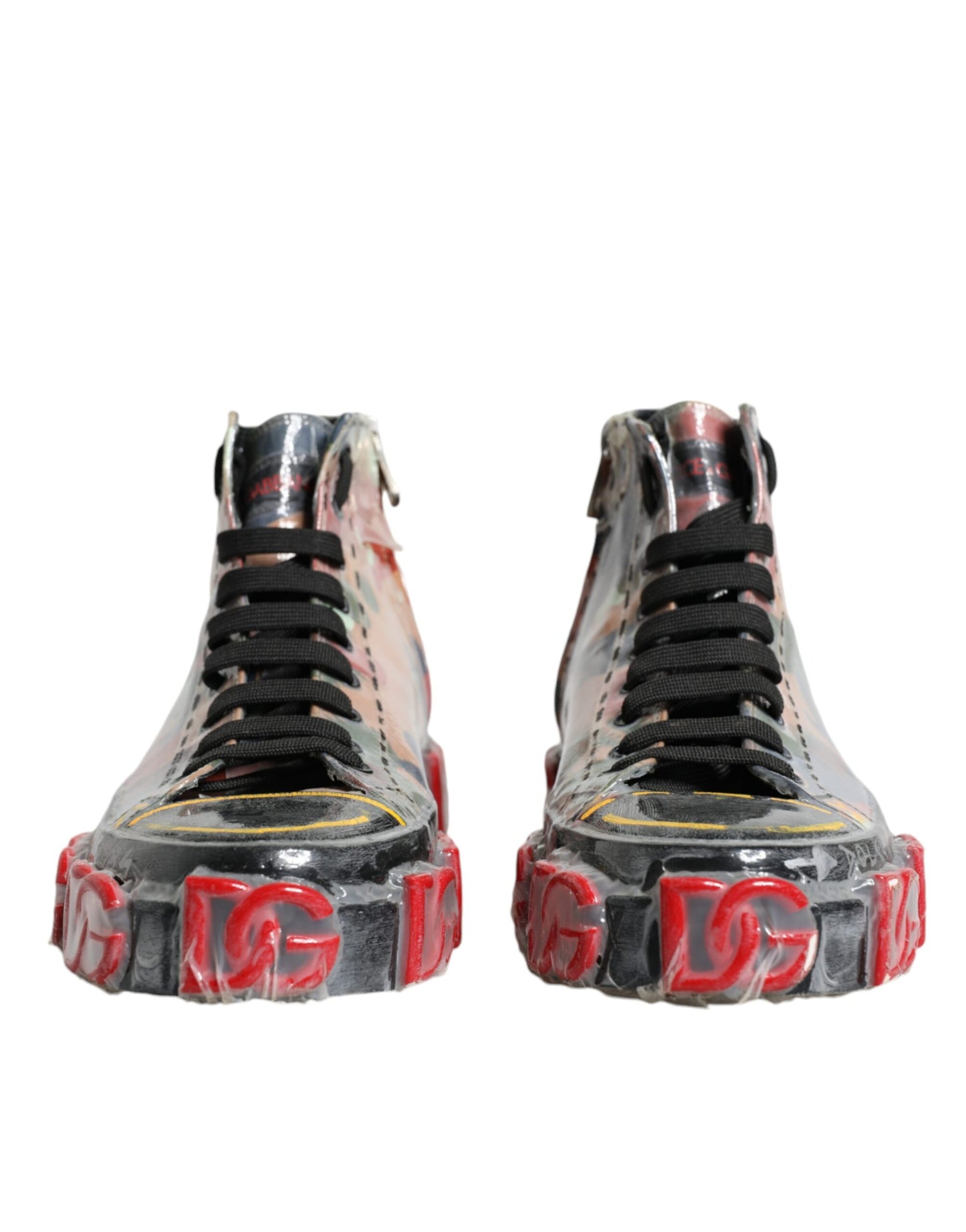 Dolce &amp; Gabbana Multicolor Camouflage High Top Sneakers Shoes