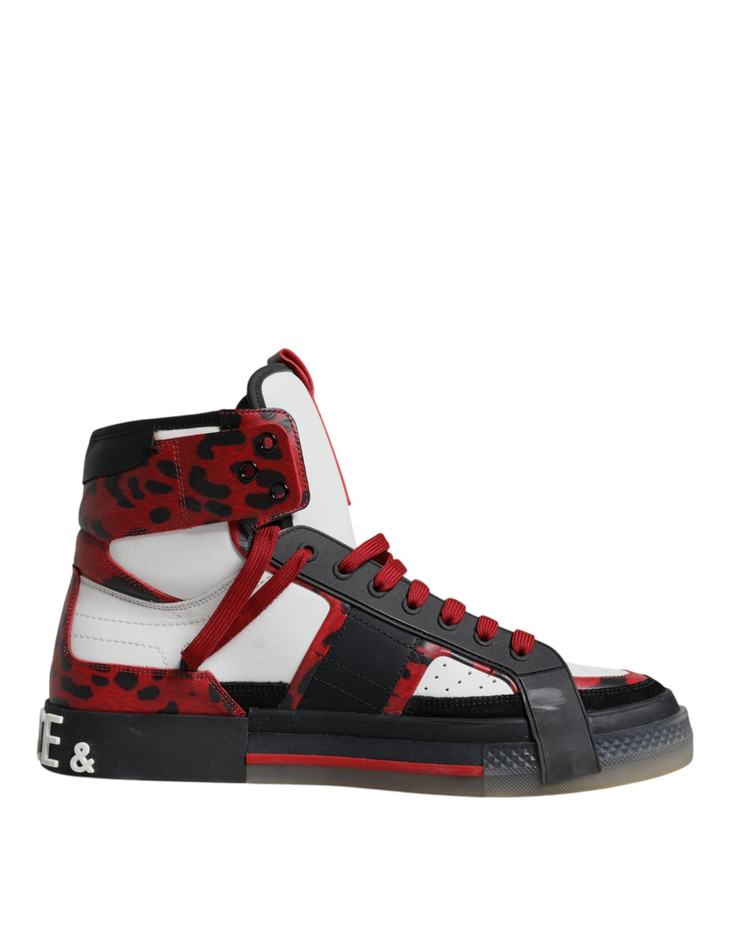 Dolce &amp; Gabbana Multicolor Leather High Top Sneakers Shoes