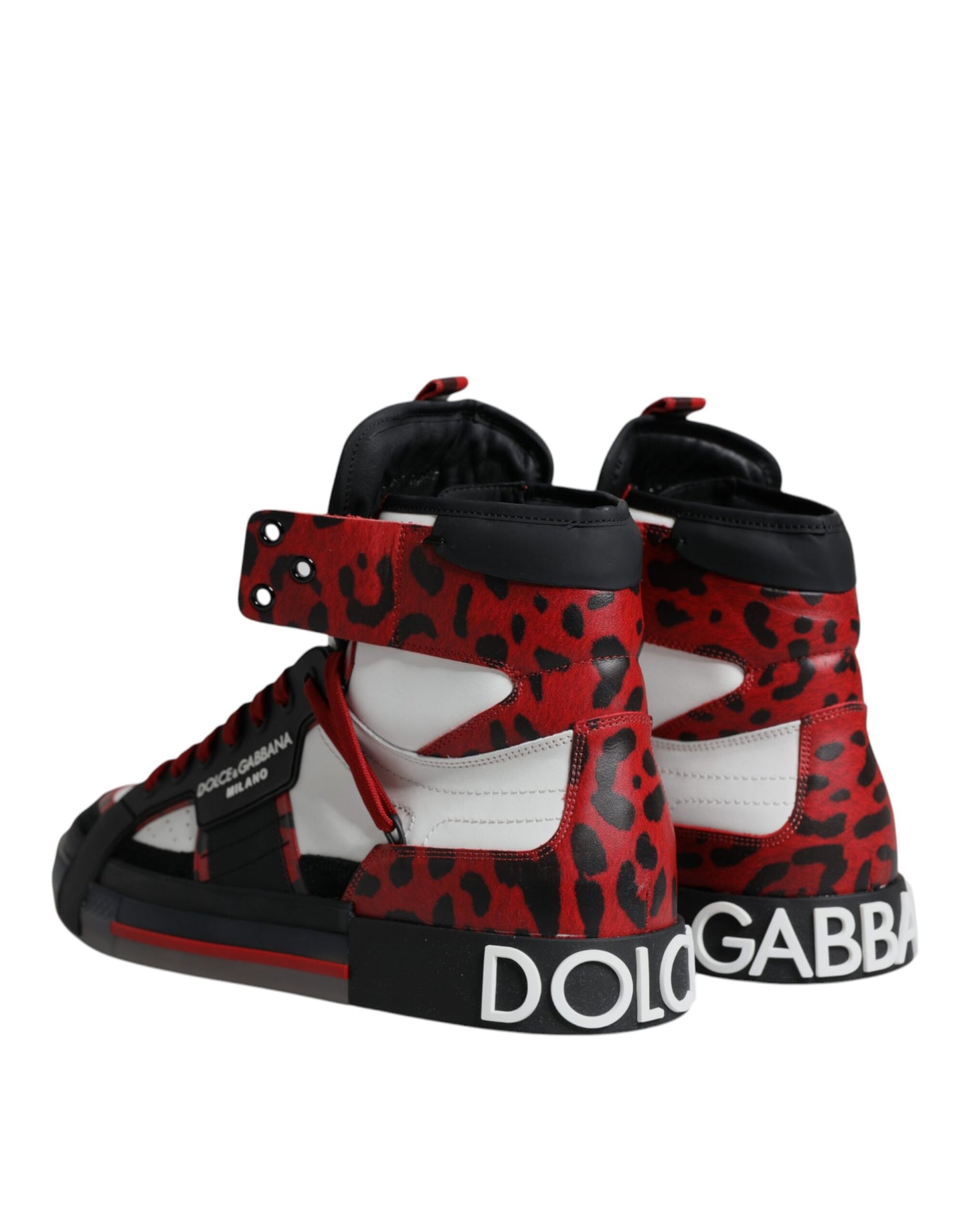 Dolce & Gabbana Multicolor Leder High Top Sneakers Schuhe