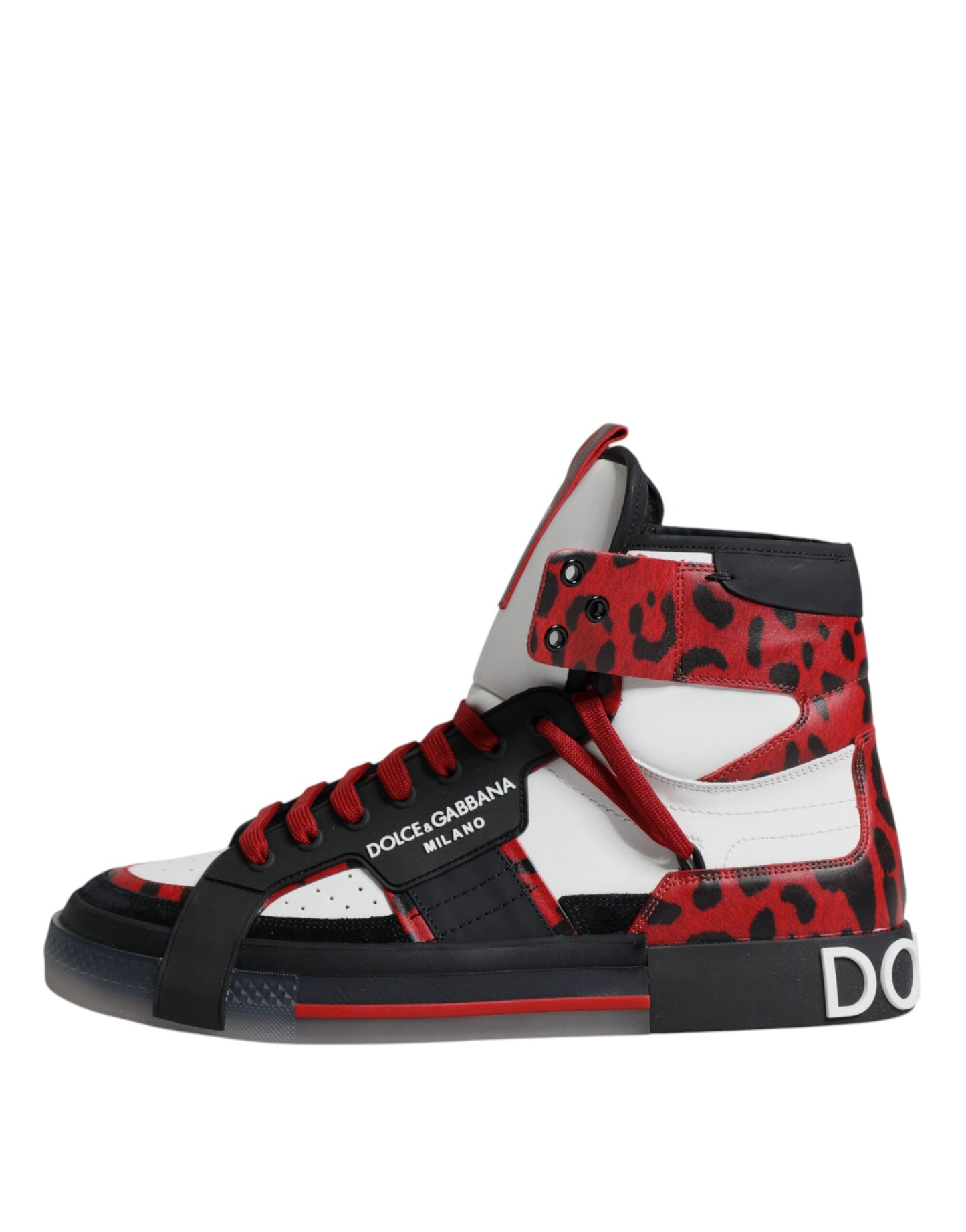 Dolce & Gabbana Multicolor Leder High Top Sneakers Schuhe