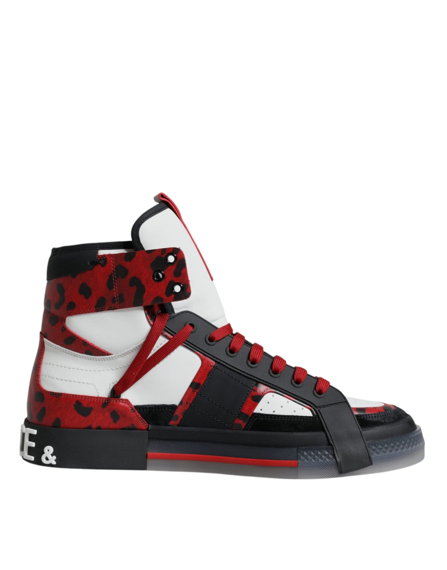 Dolce & Gabbana Multicolor Leder High Top Sneakers Schuhe