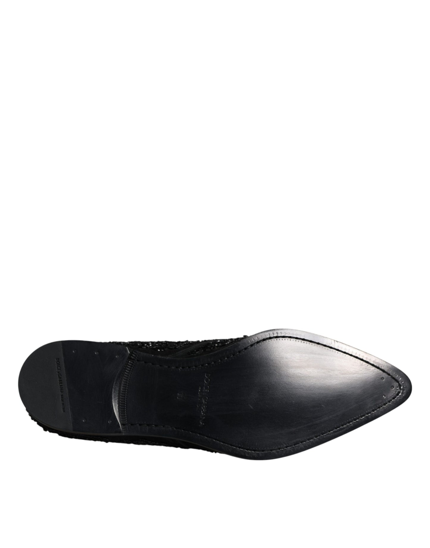 Dolce & Gabbana Schwarze verschönerte Wildleder Derby Formelle Schuhe