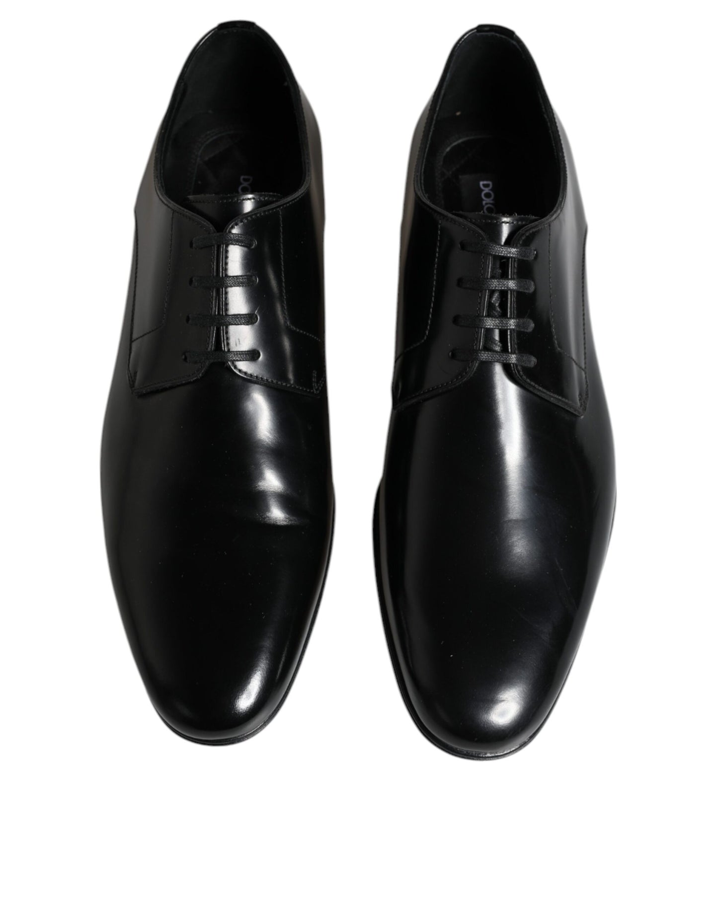 Dolce & Gabbana Schwarze Leder Schnürschuhe Männer Derby Formelle Schuhe