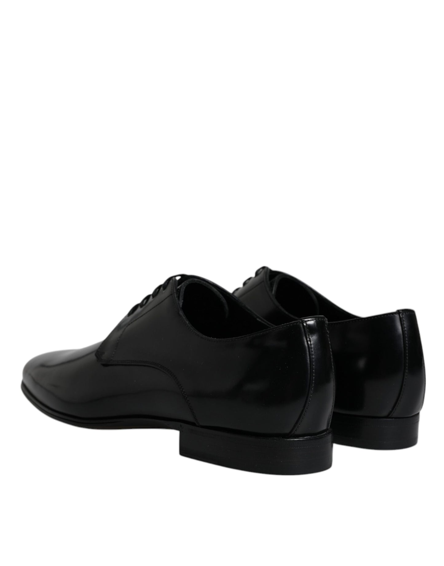 Dolce & Gabbana Schwarze Leder Schnürschuhe Männer Derby Formelle Schuhe