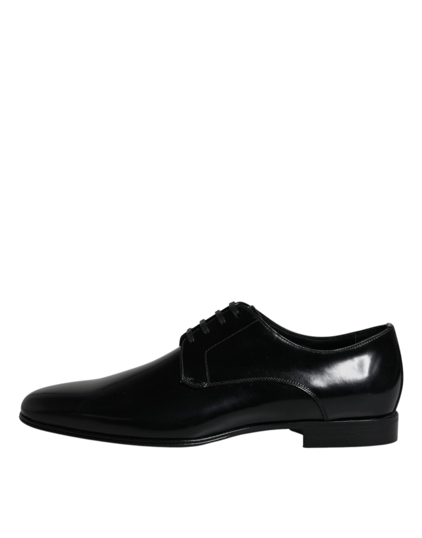 Dolce & Gabbana Schwarze Leder Schnürschuhe Männer Derby Formelle Schuhe