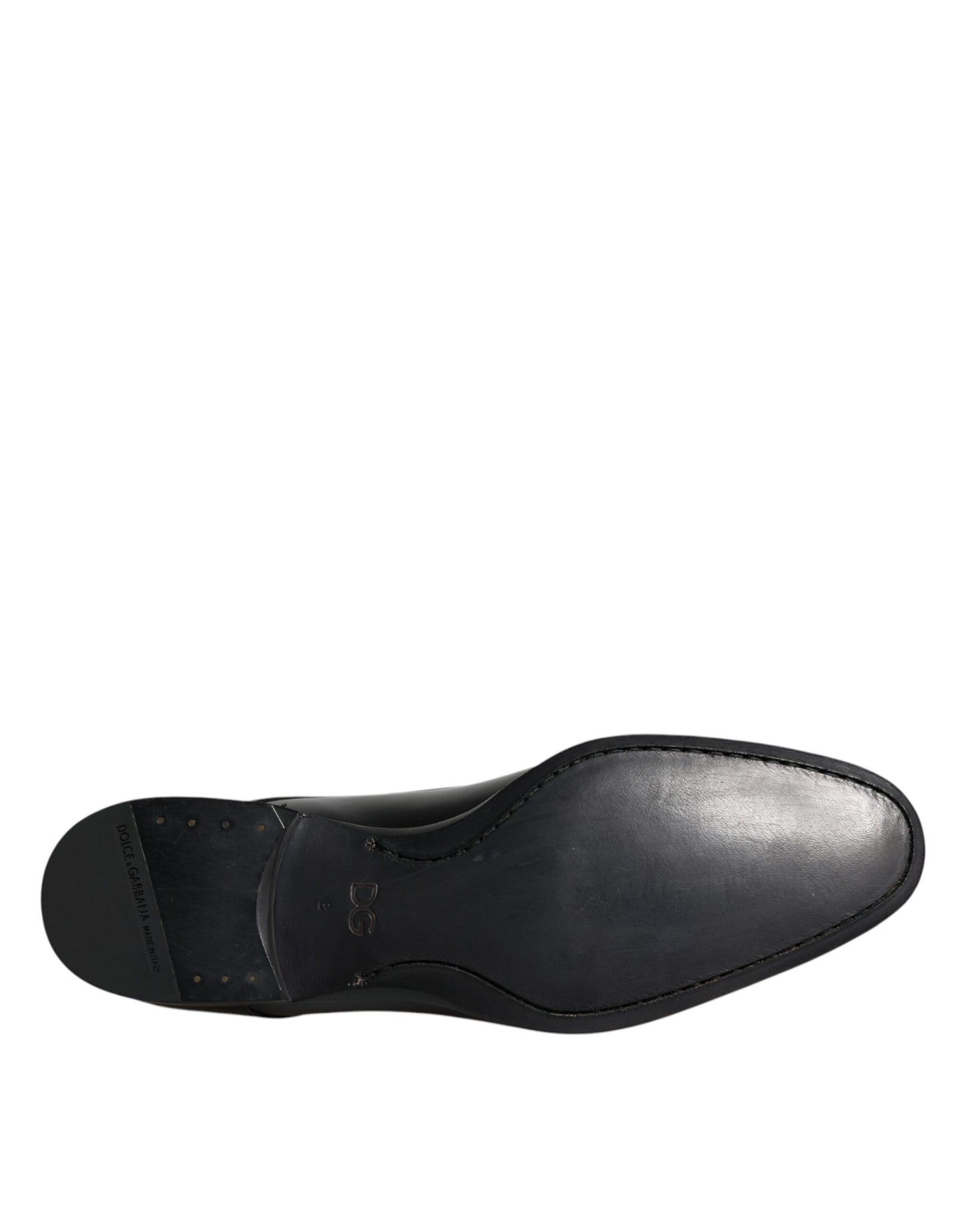 Dolce & Gabbana Schwarze Leder Schnürschuhe Männer Derby Formelle Schuhe