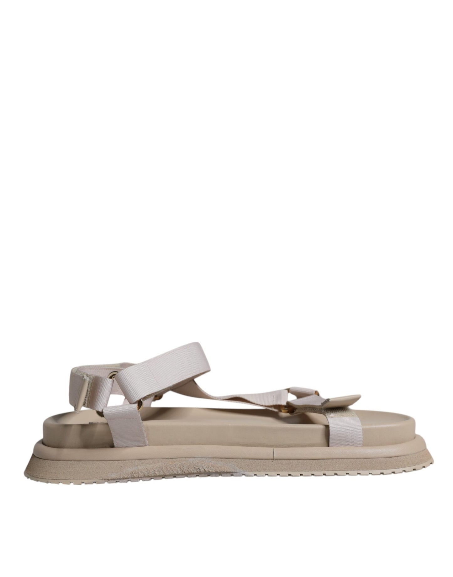 Dolce & Gabbana Beige Nappa Devotion Riemen Herren Sandalen Schuhe