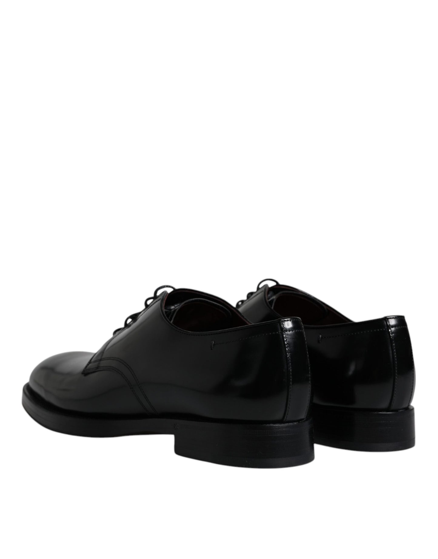 Dolce & Gabbana Schwarze Leder Schnürschuhe Männer Derby Formelle Schuhe