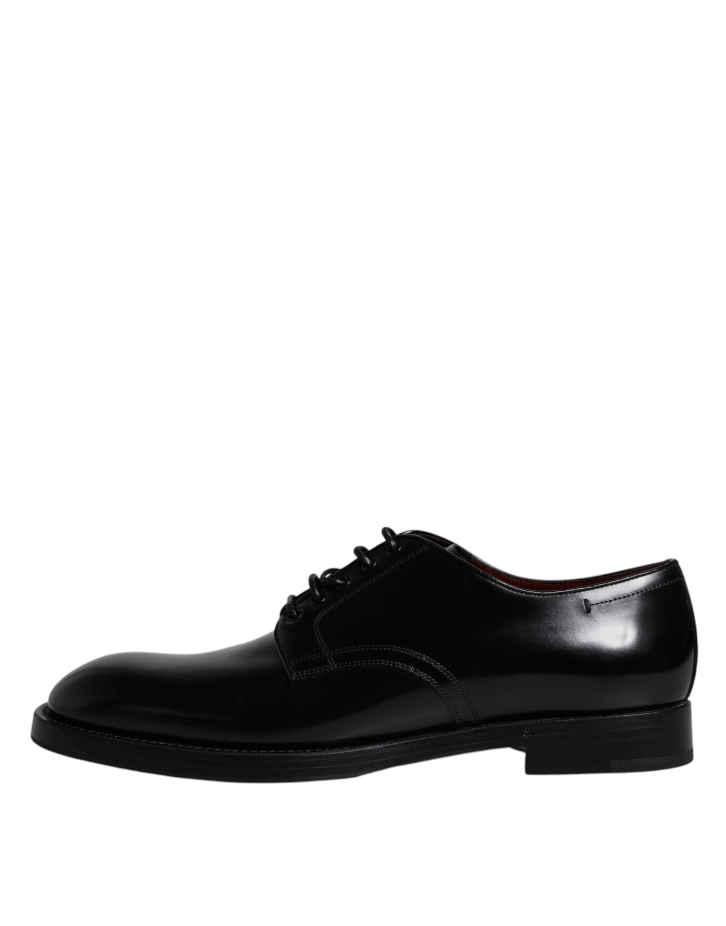 Dolce & Gabbana Schwarze Leder Schnürschuhe Männer Derby Formelle Schuhe